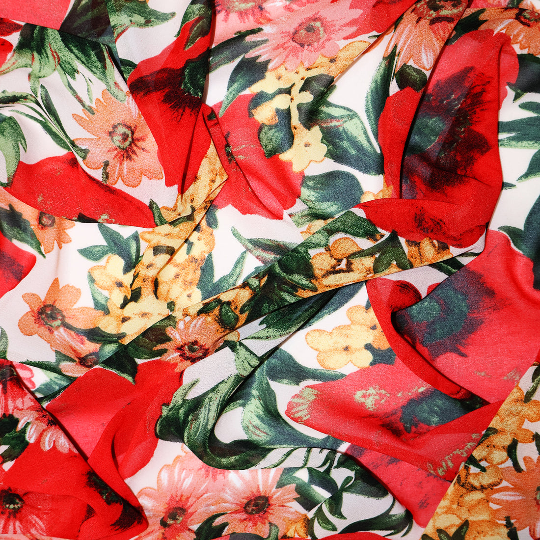 Printed Chiffon - Sunset Bloom - 150cm