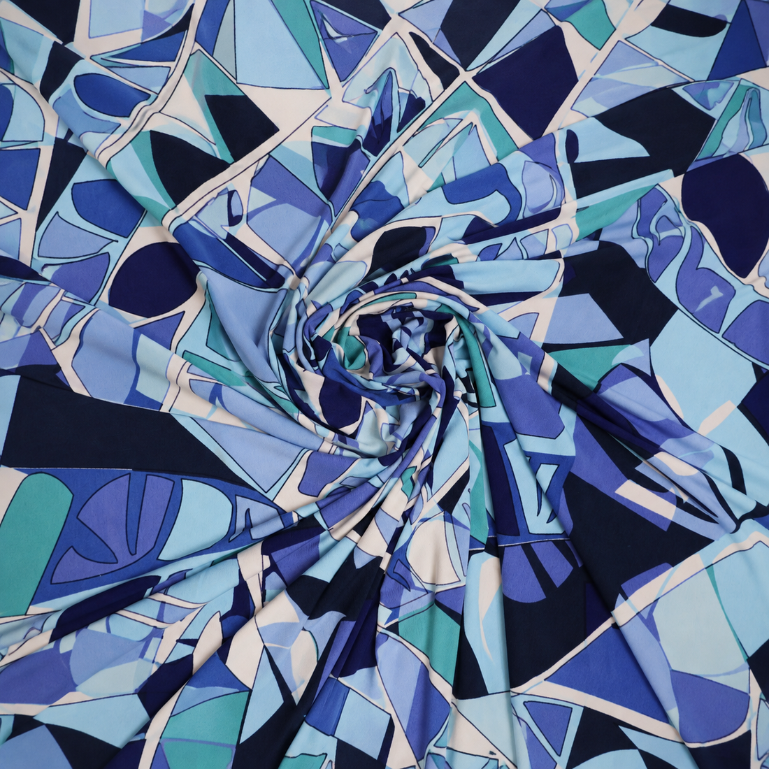 Printed Lycra - Aqua Abstrac - 150cm