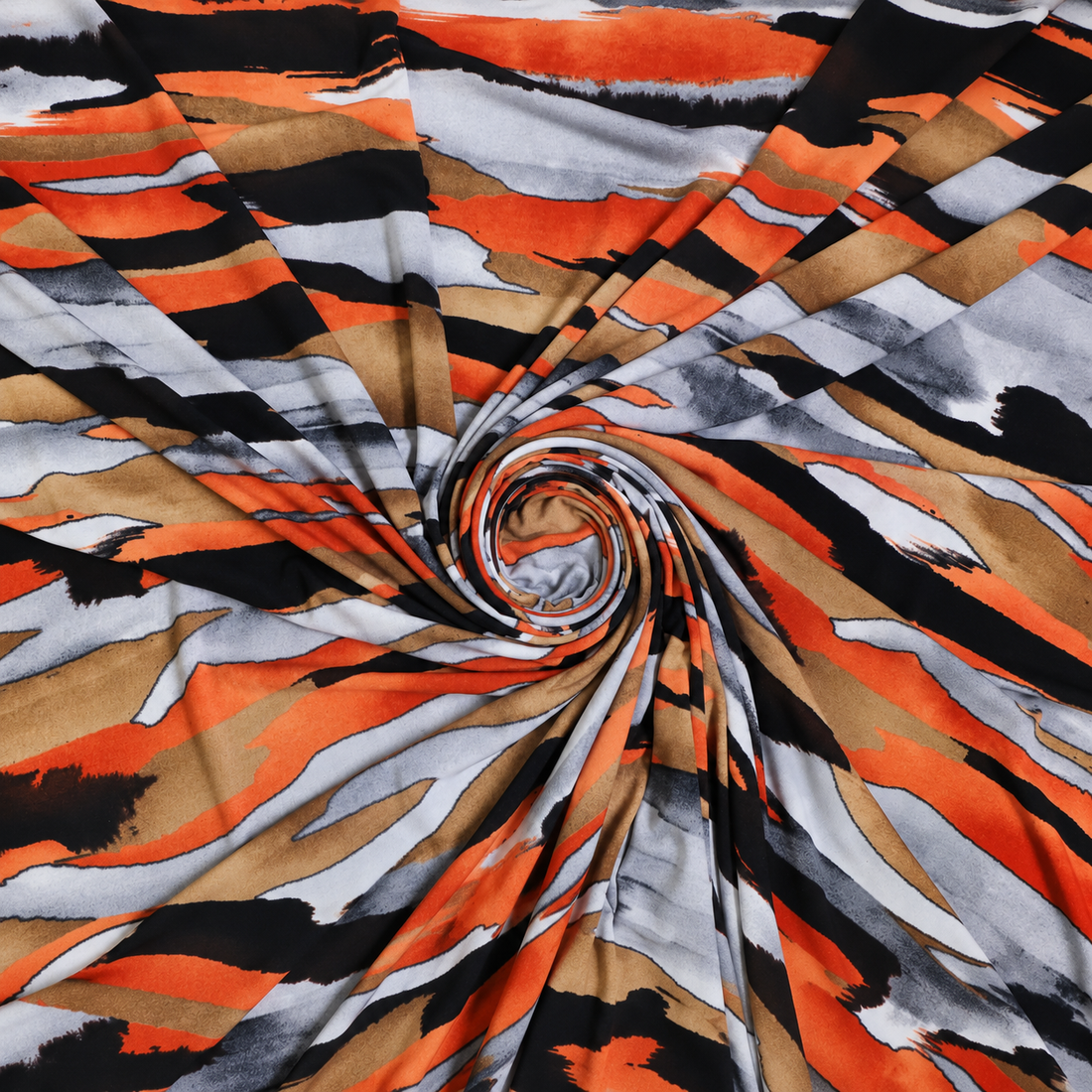 Printed Lycra - Lava Orange - 150cm