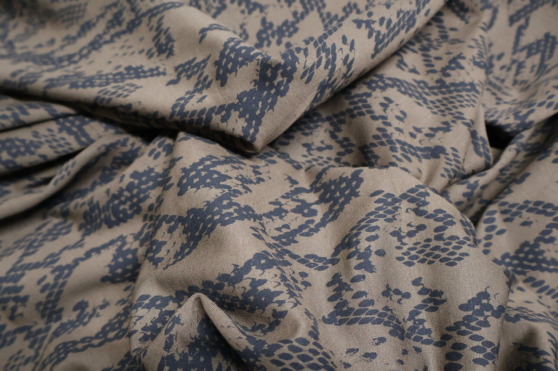 Designer Printed Ponte - Ebony - 155cm