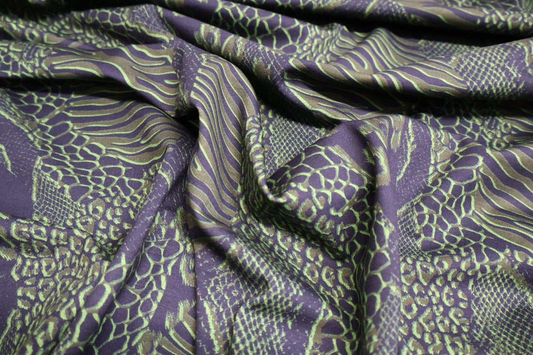 Designer Printed Ponte - Nairobi Green - 155cm